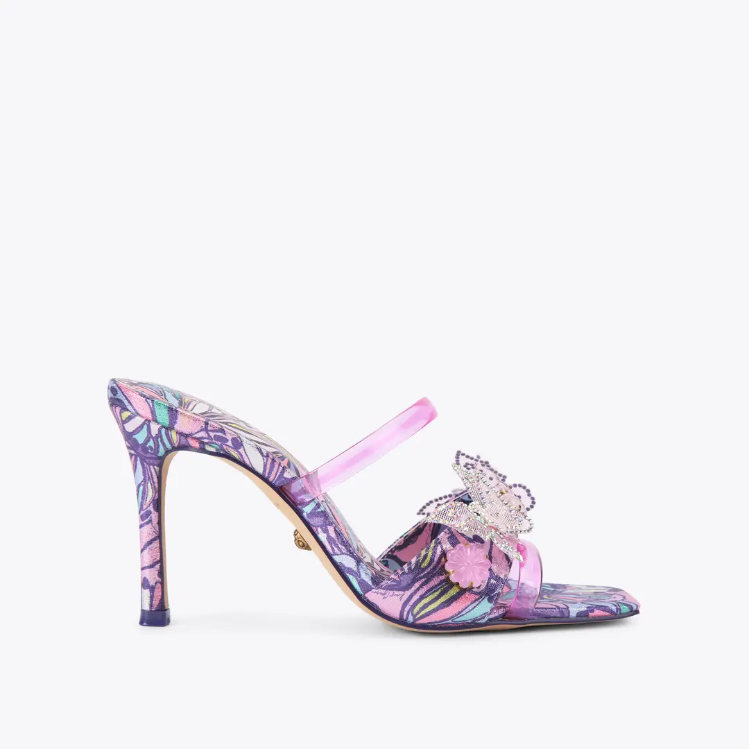 Kurt Geiger, Butterfly Mule Sandal in Lilac