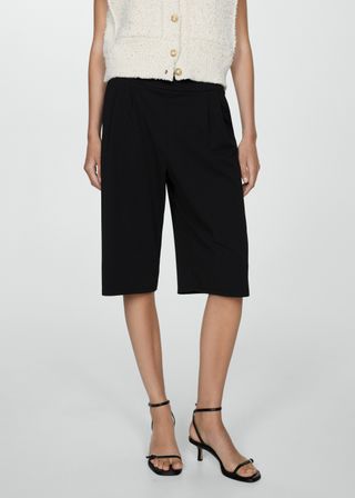 Pleated Bermuda Shorts