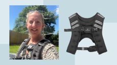 Kat Storr wearing weighted vest for walking from Prosource