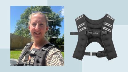 Kat Storr wearing weighted vest for walking from Prosource