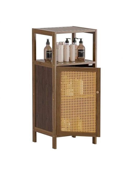 Hitnet Rattan Bathroom Floor Cabinet