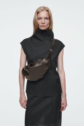 The Draped Crossbody - Leather