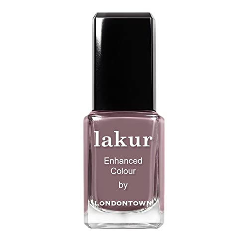 Londontown Lakur Nail Polish - Chip-Resistant, Non-Toxic, Conditions & Hydrates Nails | Glossy Plum Purple, Cashmere, .40 Fl Oz