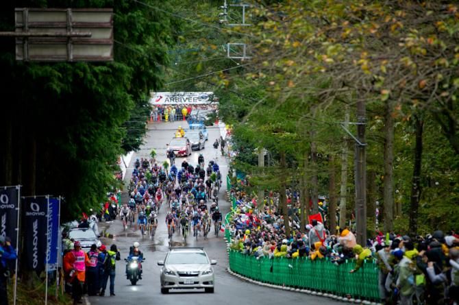 The Japan Cup started in the rain