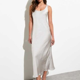 Silver slip dress from New Look