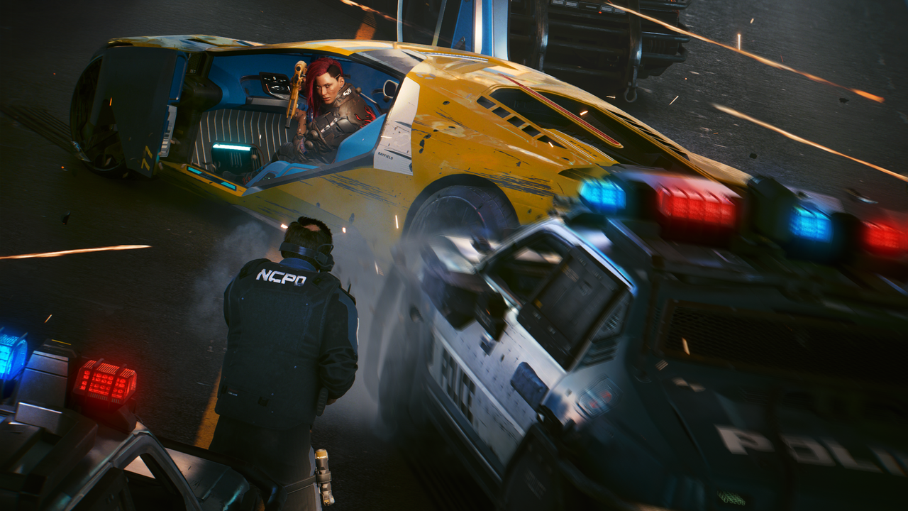 Cyberpunk 2077 screen (on Mac)