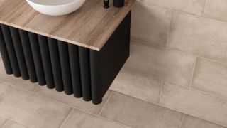 matt finish stone effect bathroom tiles