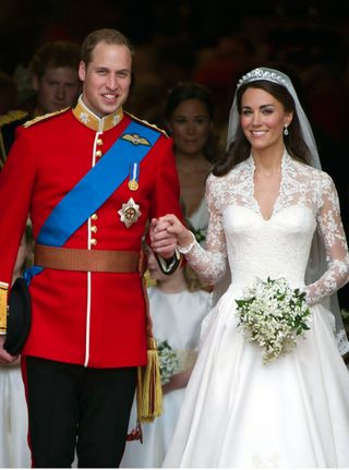 At their wedding in April 2011