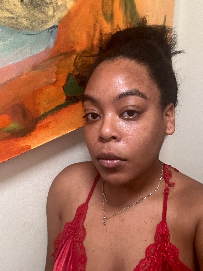 Ariel Baker before and after testing the Tatcha Longevity Memory Cream moisturizer.