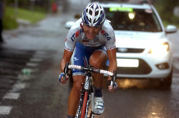 Evgeni Petrov (Team Katusha) makes a solo bid for victory.