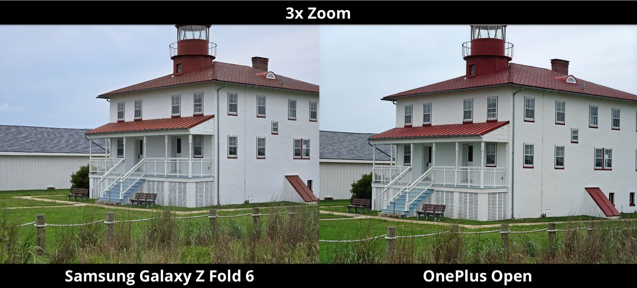 Galaxy Z Fold 6 vs. OnePlus Open - Angled Lighthouse - 3x