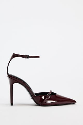 Faux Patent Leather Heeled Shoes