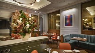 The interior of the exquisite dining area at Café Boulud and Maison Barnes.