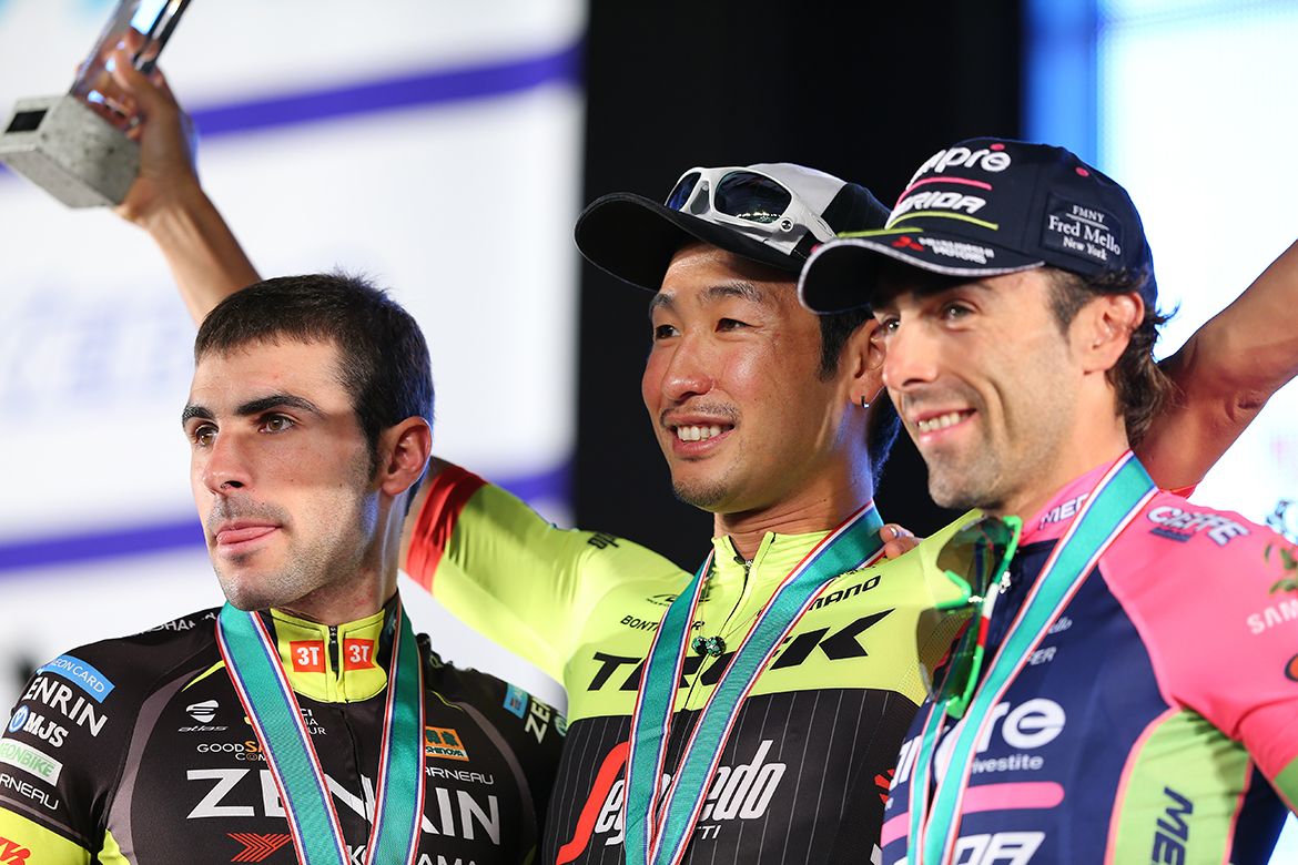 Jon Aberasturi, Fumiyuki Beppu and Manuele Mori