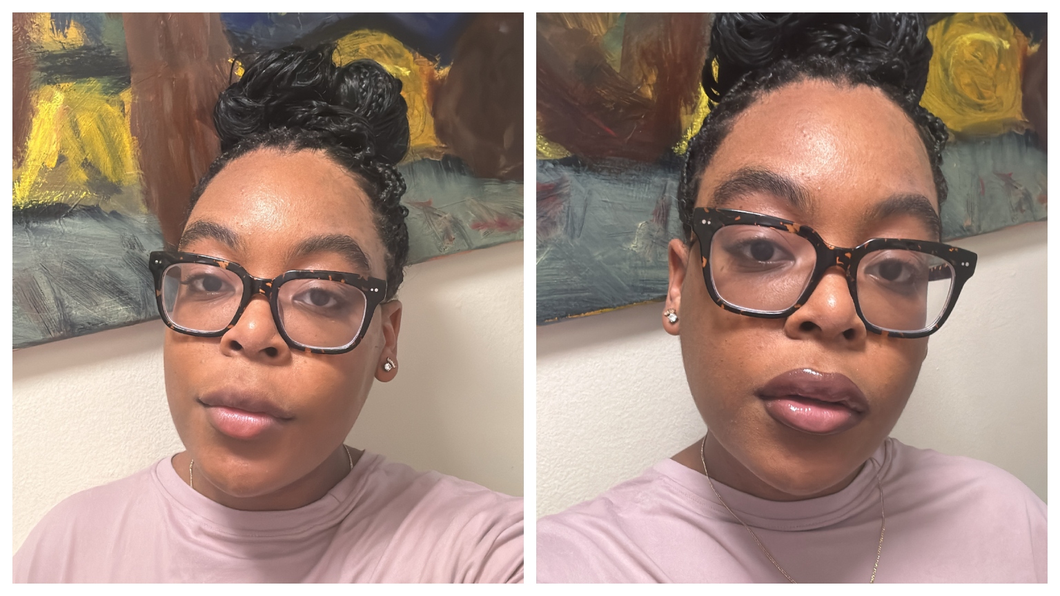 Ariel Baker testing MAC x JT collab