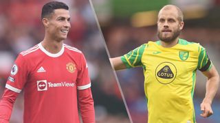 Cristiano Ronaldo of Manchester United and Teemu Pukki of Norwich City could both feature in the Manchester United vs Norwich live stream