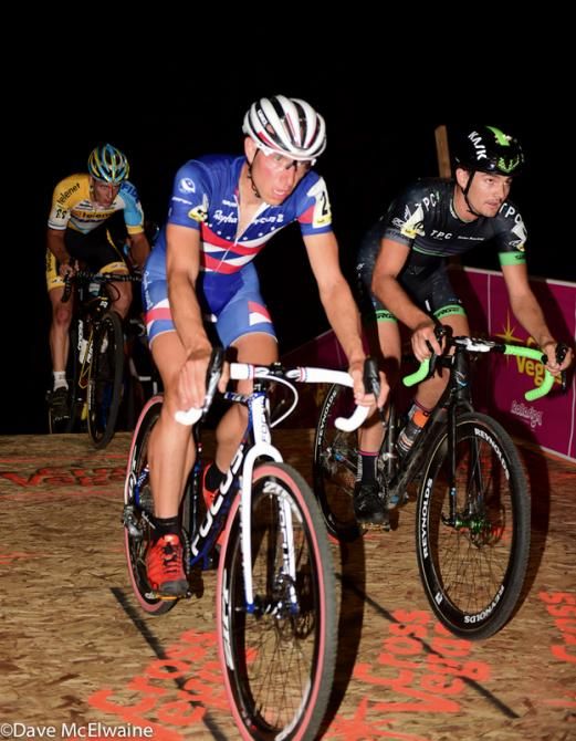 Jeremy Powers (Rapha Focus) and Mitch Hoke (Pros Closet) coming off one of the two flyovers