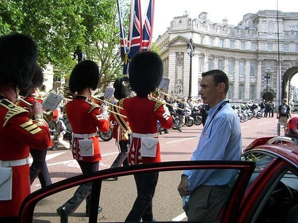 Magnien watches the parade go by before heading up the race