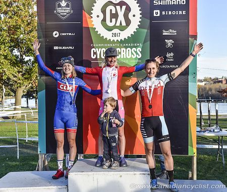 Podium: L to R - Maghalie Rochette, Christel Ferrier Bruneau, Mical Dyck