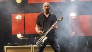 Pat Smear of the Foo Fighters performs on day 3 of Festival d'&eacute;t&eacute; de Qu&eacute;bec on July 08, 2023 in Quebec City, Quebec