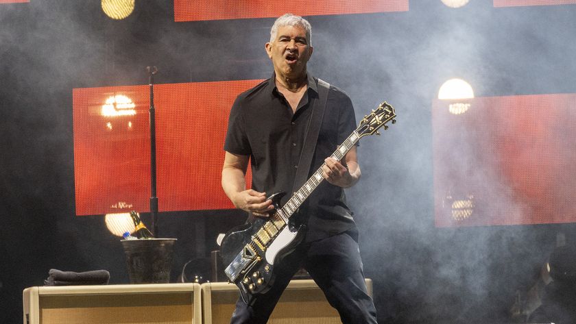 Pat Smear of the Foo Fighters performs on day 3 of Festival d'&eacute;t&eacute; de Qu&eacute;bec on July 08, 2023 in Quebec City, Quebec
