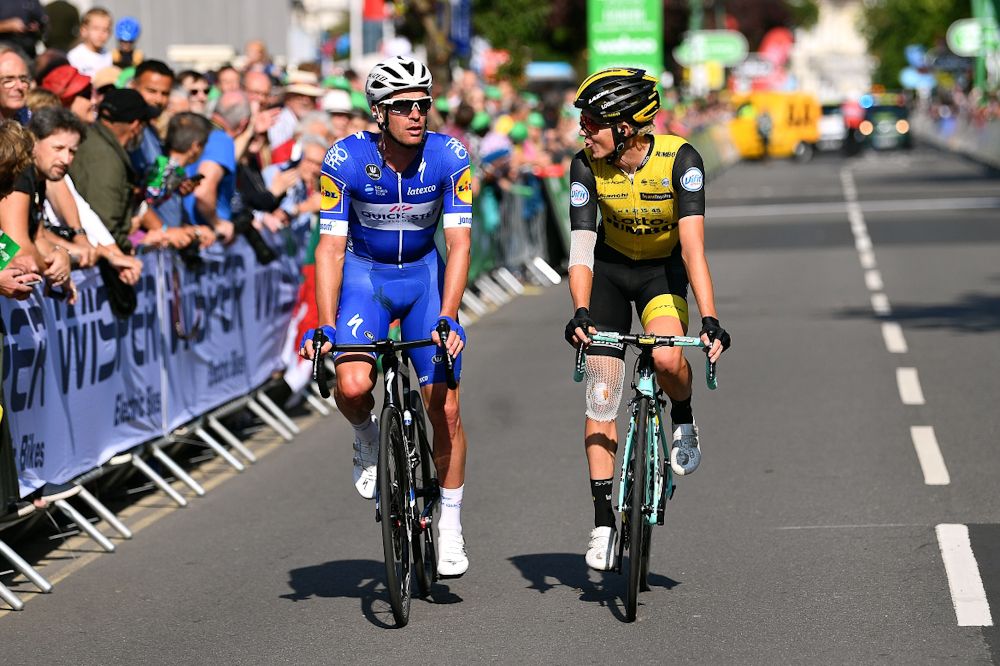 Iljo Keisse and Koen Bouwman finish stage 4 in Britain