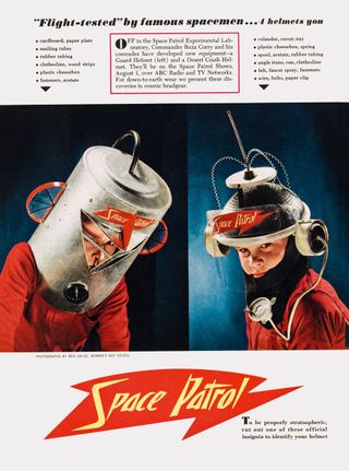 Space Patrol helmets. Woman’s Day, 1953