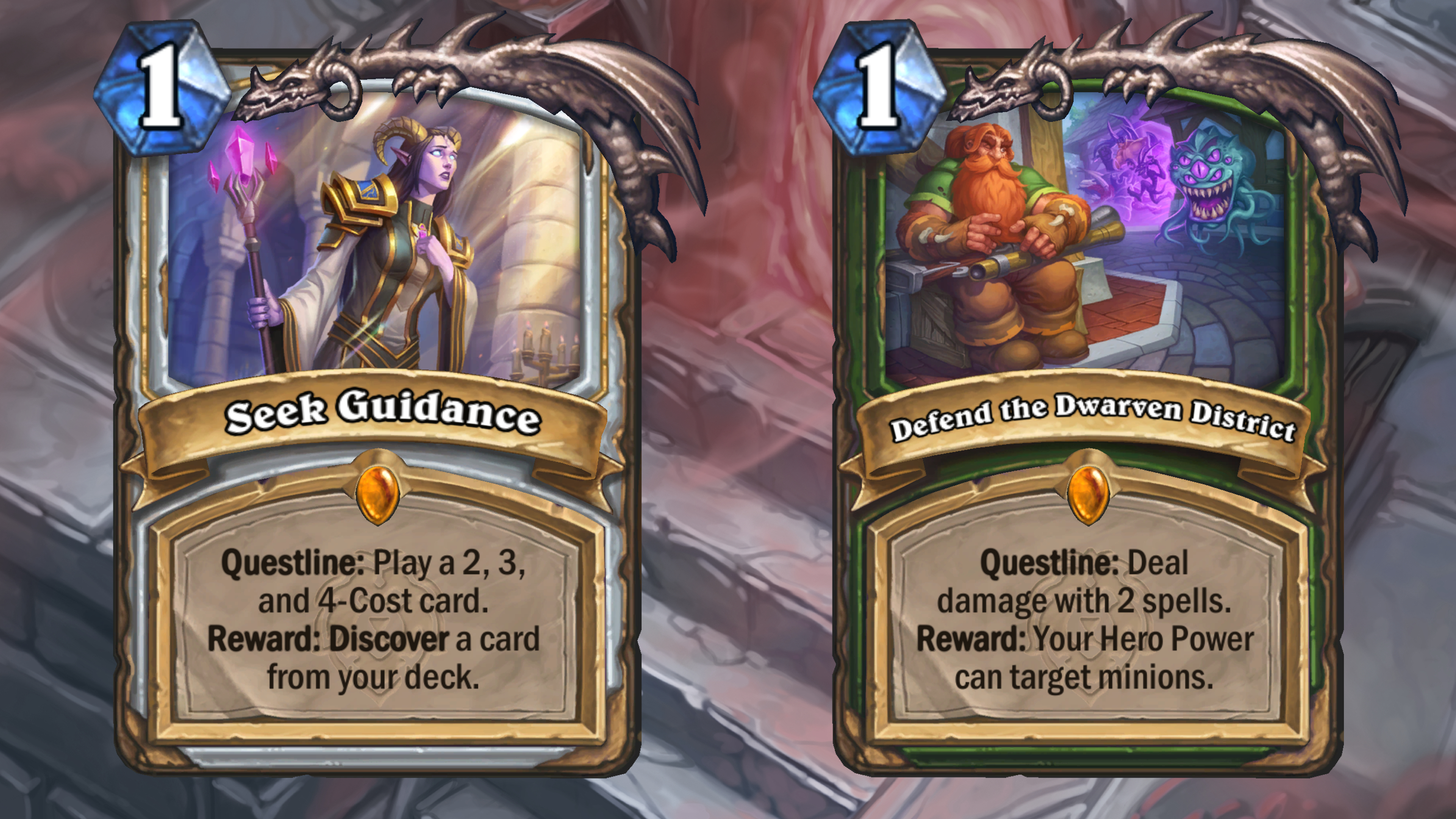 Card art from Hearthstone.