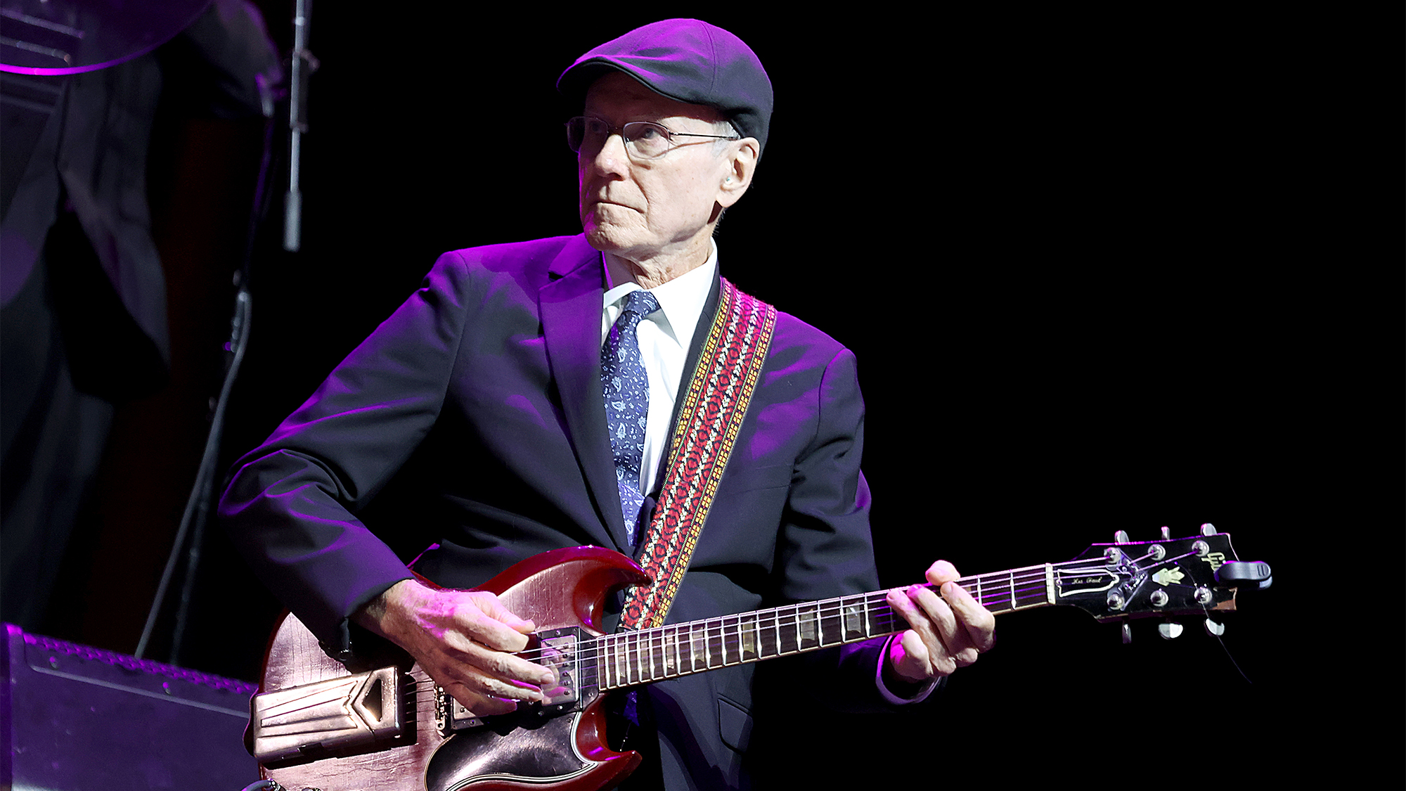 Dean Park of Lyle Lovett &amp;amp; His Large Band performs in concert at ACL Live on August 25, 2022 in Austin, Texas.