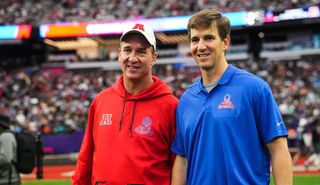 Peyton and Eli Manning at the 2023 Pro Bowl