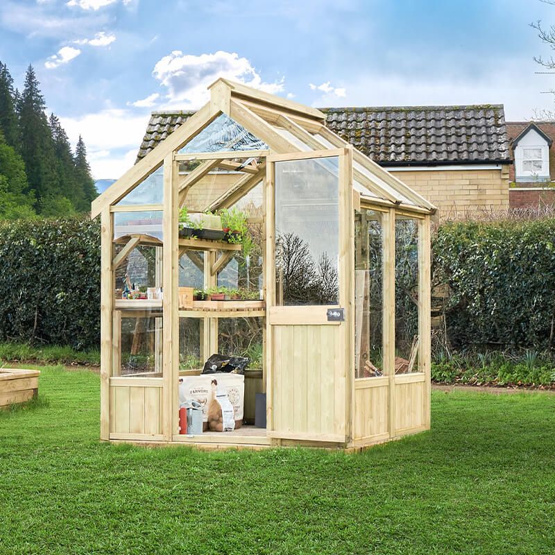 6&#039; X 5&#039; Forest Vale Modular Wooden Greenhouse (2m X 1.69m) - Installation Included