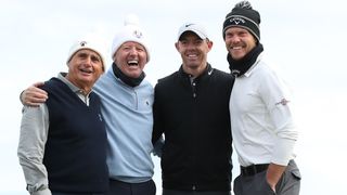 Jimmy Dunne with Gerry McIlroy, Rory McIlroy and Danny Willett
