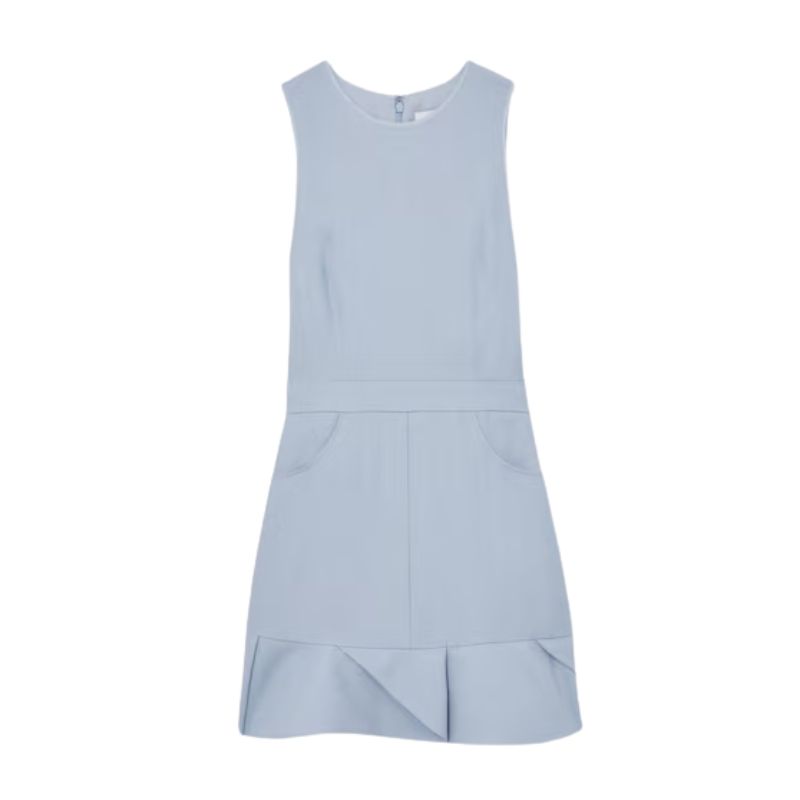 A cutout of a Reiss blue mini dress