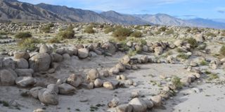 These boulders were likely placed here by ancient people, who used them to slow the escape of spring flood waters. The boulders would have also encouraged the buildup of nutrient-rich sediments on farm land.