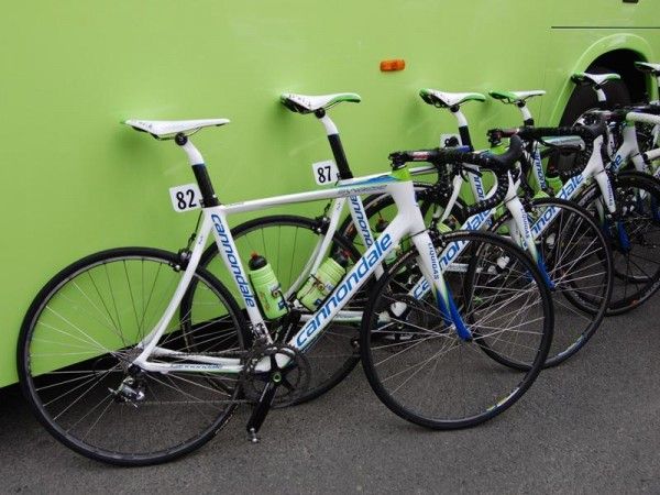 Liquigas riders used Cannondale Synapse Hi-Mod frames for Paris-Roubaix this year.