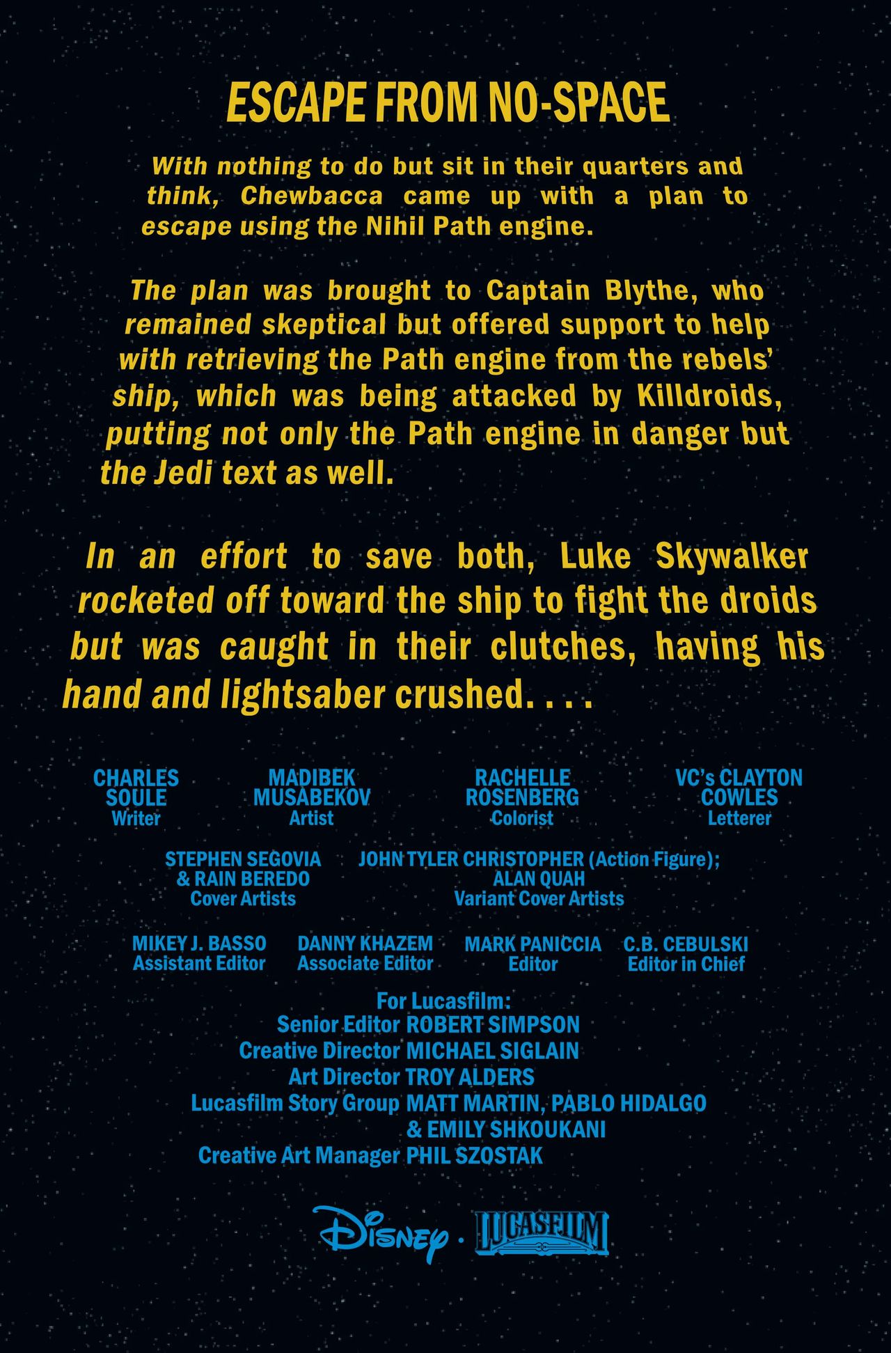 The opening crawl for Star Wars #33.