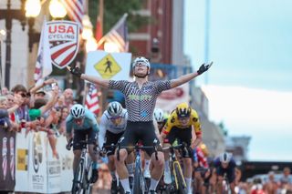 Luke Lamperti (Trinity Racing) wins a third pro criterium championship in Knoxville