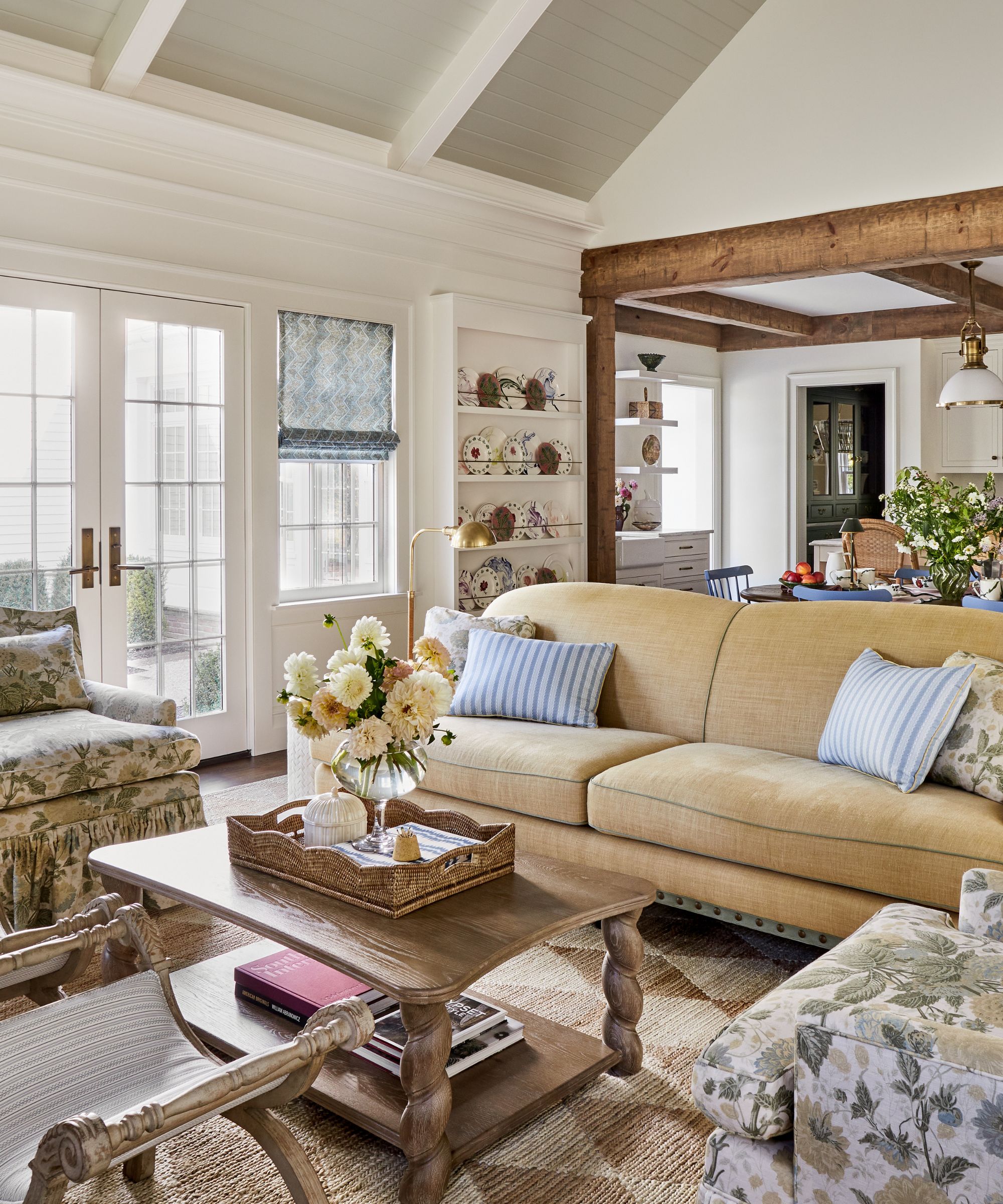 You don't need to paint the walls to channel this trend. Take inspiration from the neutral living room and add these colors through soft furnishings.