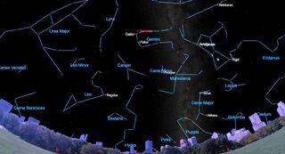night sky december 2020 Geminids meteor shower peak