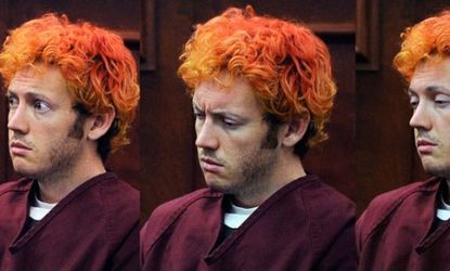 A composite image examines the odd behavior displayed by accused killer, James Holmes at his first court appearance in Centennial, Colo., on July 23.