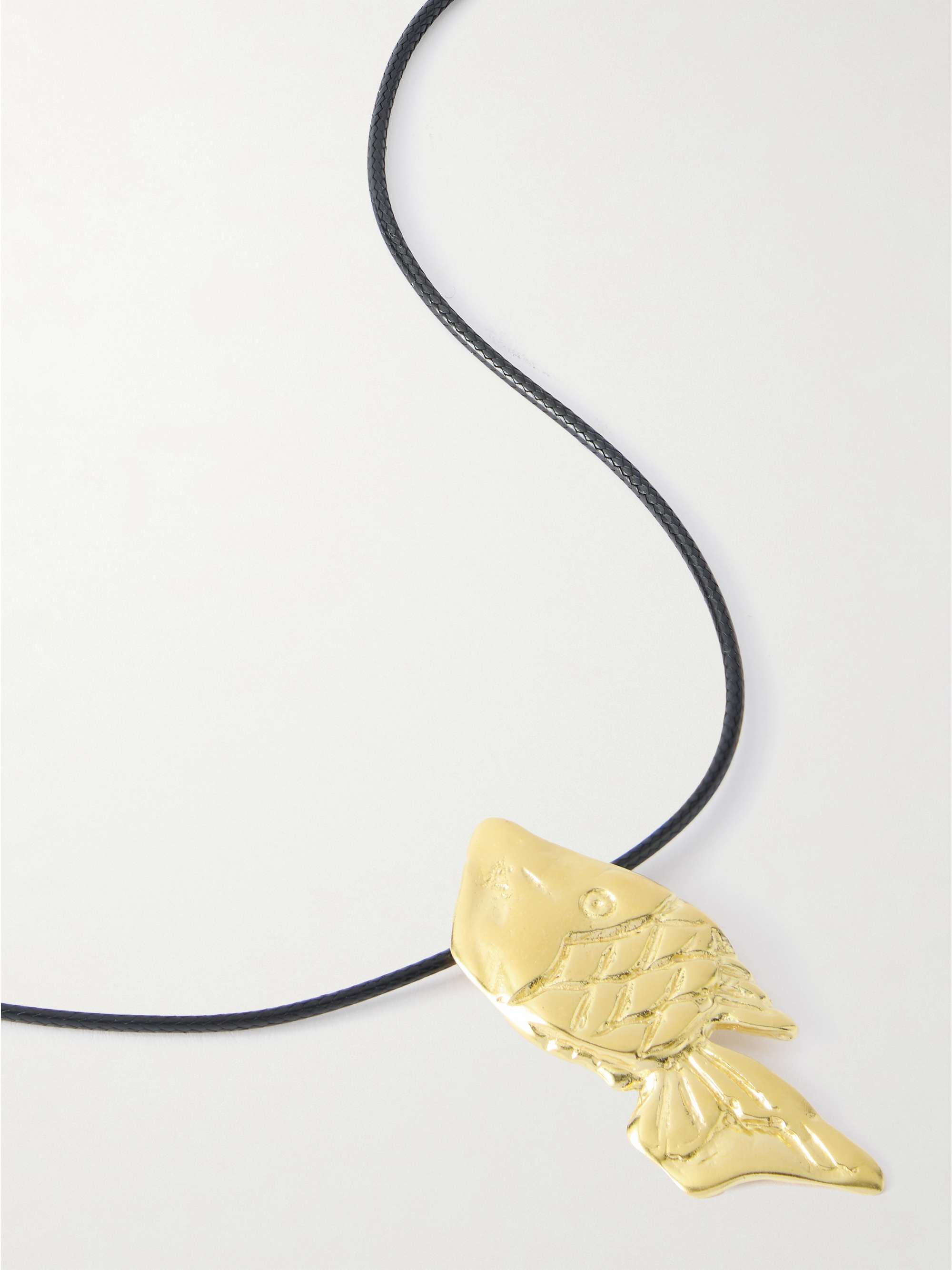 Pisces Recycled Gold-Plated Cord Necklace
