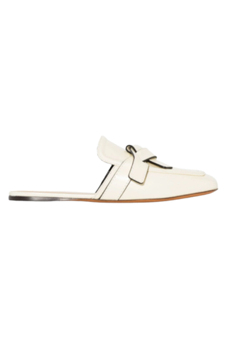 Loewe Neutral Gate Leather Mules - browns fashion