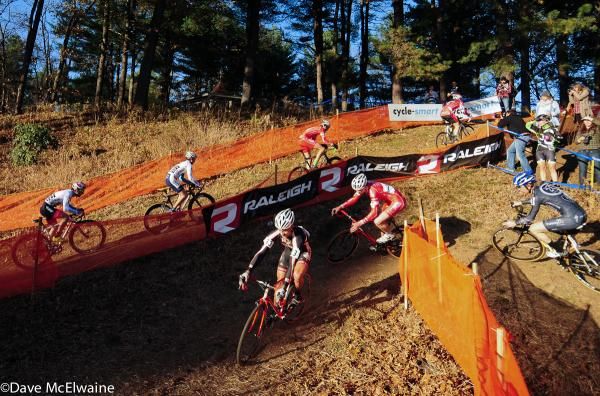The leaders' group heads up the climb while the chasers are still in the S-Turns at the bottom