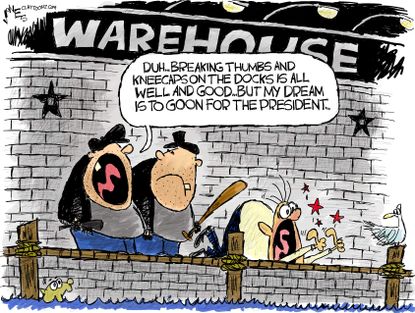 Political Cartoon U.S. Trump goons