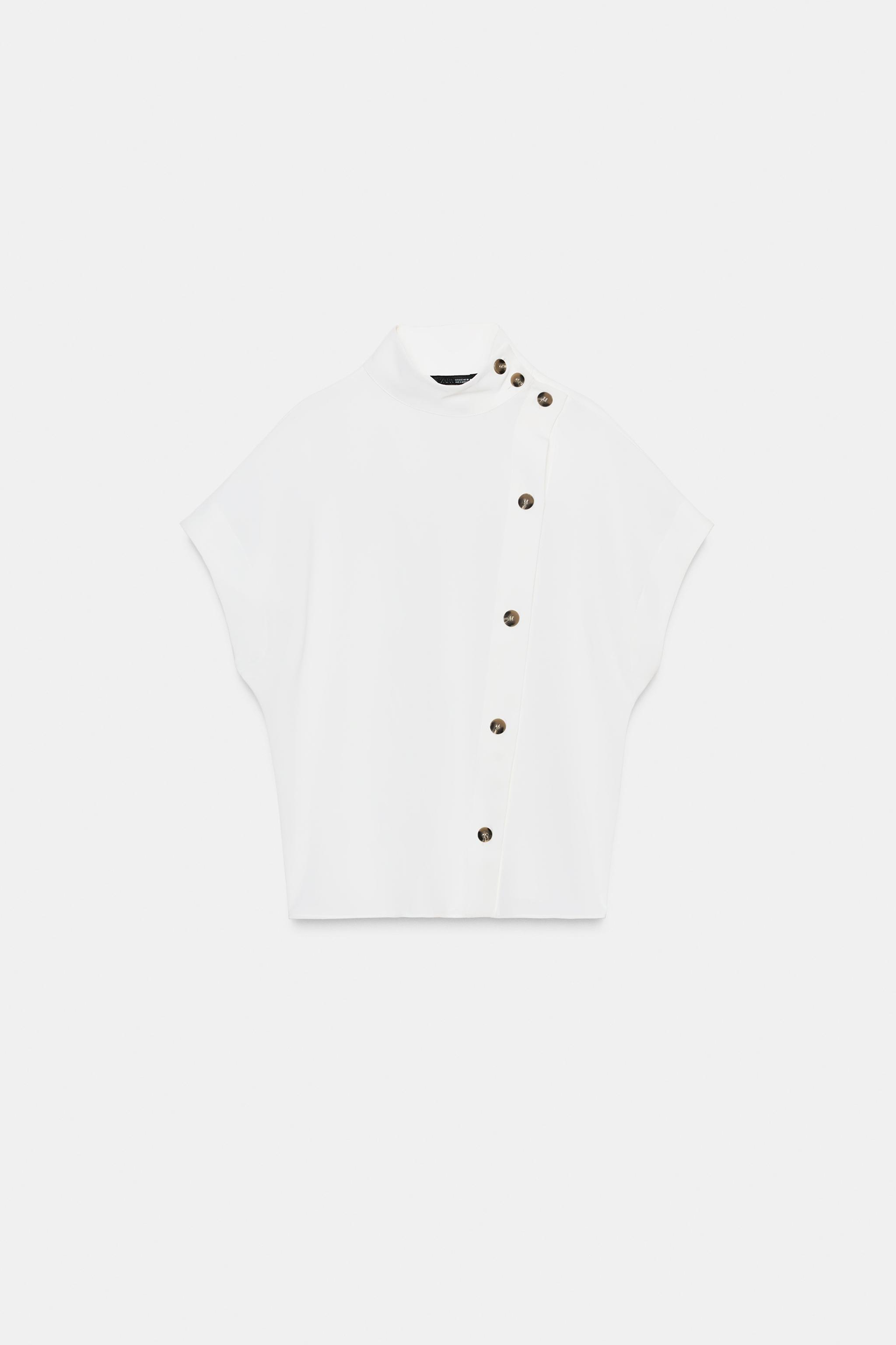 Contrast Button Shirt