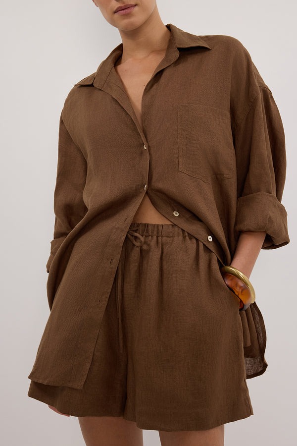 dissh, LUNE FONDANT LINEN SHORT