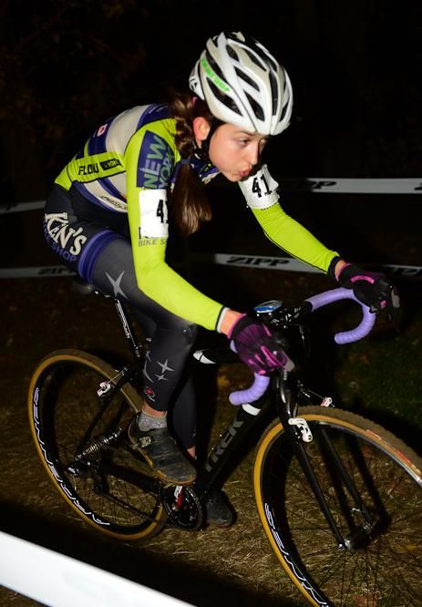 Katerine Shields (Hearts Racing Club) with one lap to go.