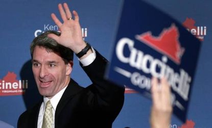 Ken Cuccinelli is losing some of the anti-government vote to a libertarian candidate.