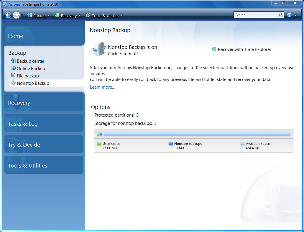 suspend backups on acronis true image