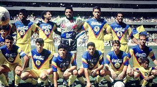 Club America team line-up, 1990/91
